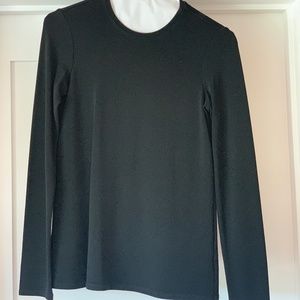 Theory Black Long Sleeve Basic Black Tee
